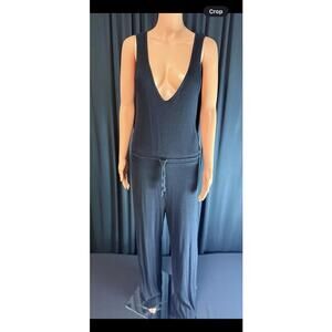 Beyond yoga packing and wide leg tank jumpsuit romper black women’s Large